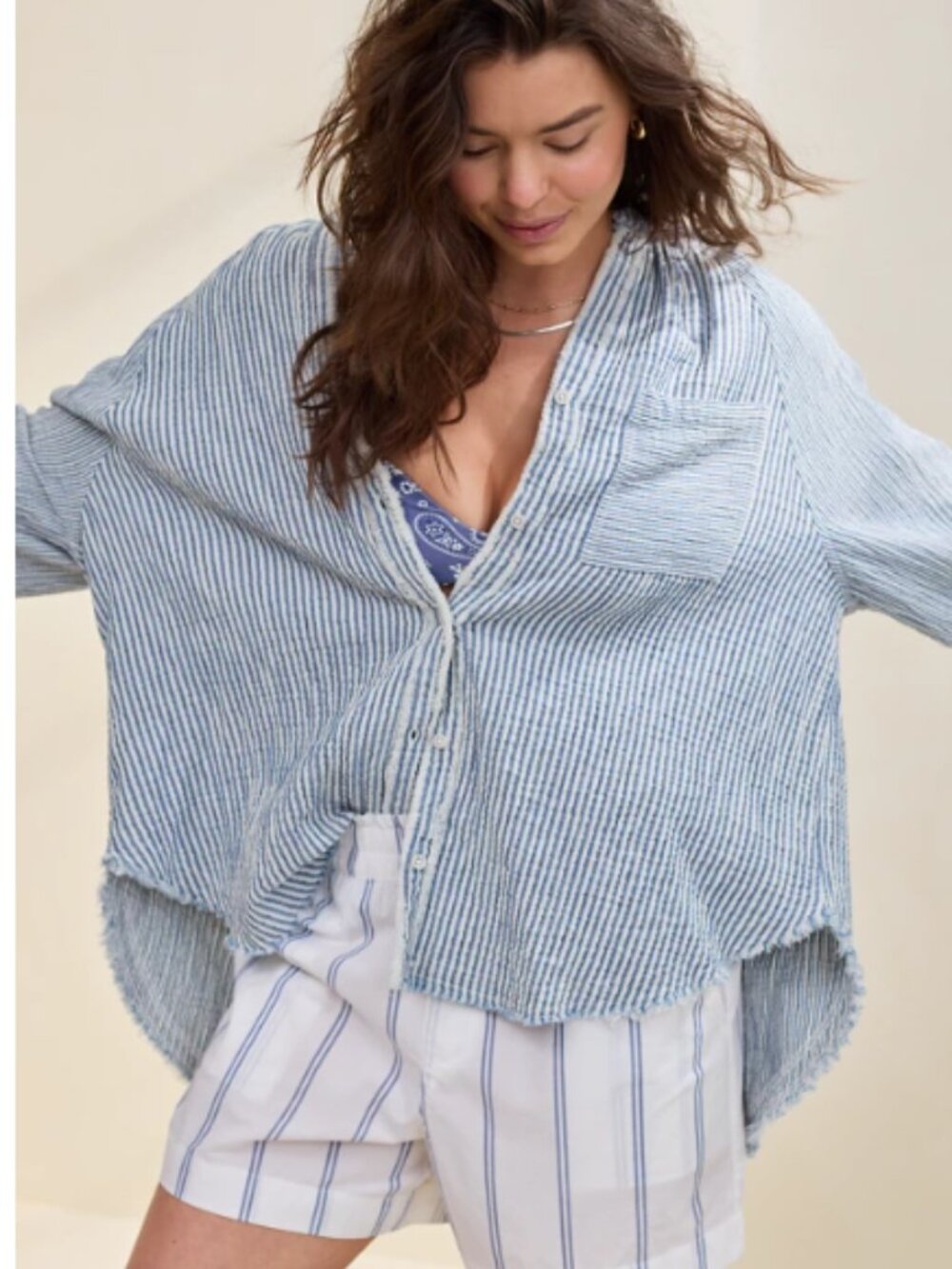 Aerie Daybreak Coverup Shirt Size XL NWT